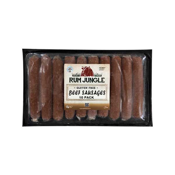 Beef Sausage 10 Pac (550g) Rum Jungle