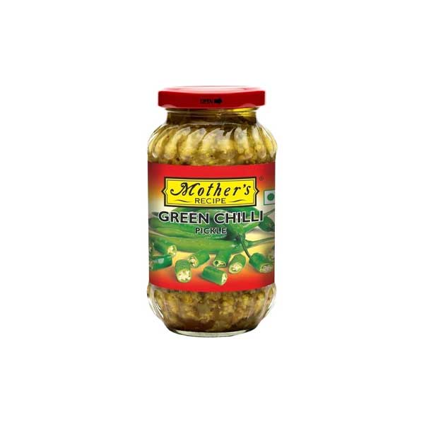 Green Chilli Pickle Bottle (300g) Mothers