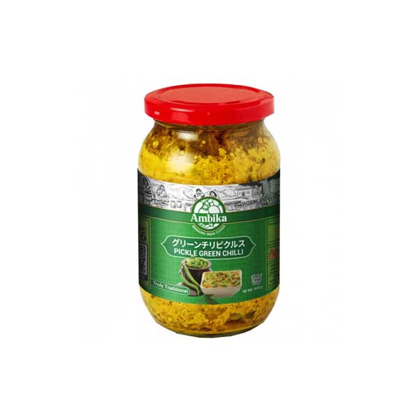 Green Chilli Pickel (400g) Amibilka