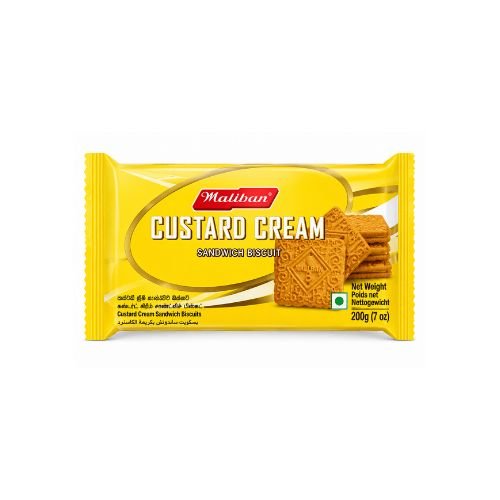 Custard Cream Sandwich Biscut (200g) Maliban