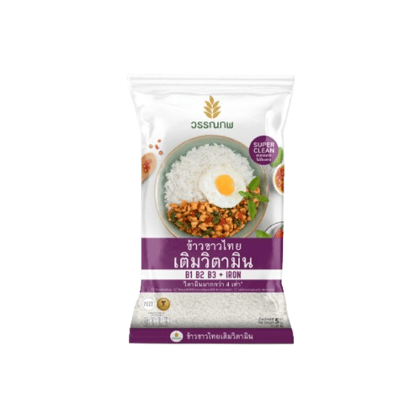 Thai White Rice Vitamin 5Kg Wonnapob