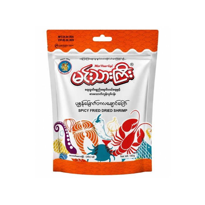 Min Thar Gyi Spicy Fried Dried Shrimp 160g