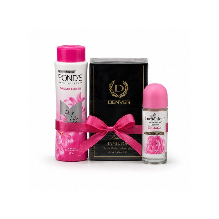 Denver Perfume, Enchanteur Roll-On & Pond’s Powder Combo
